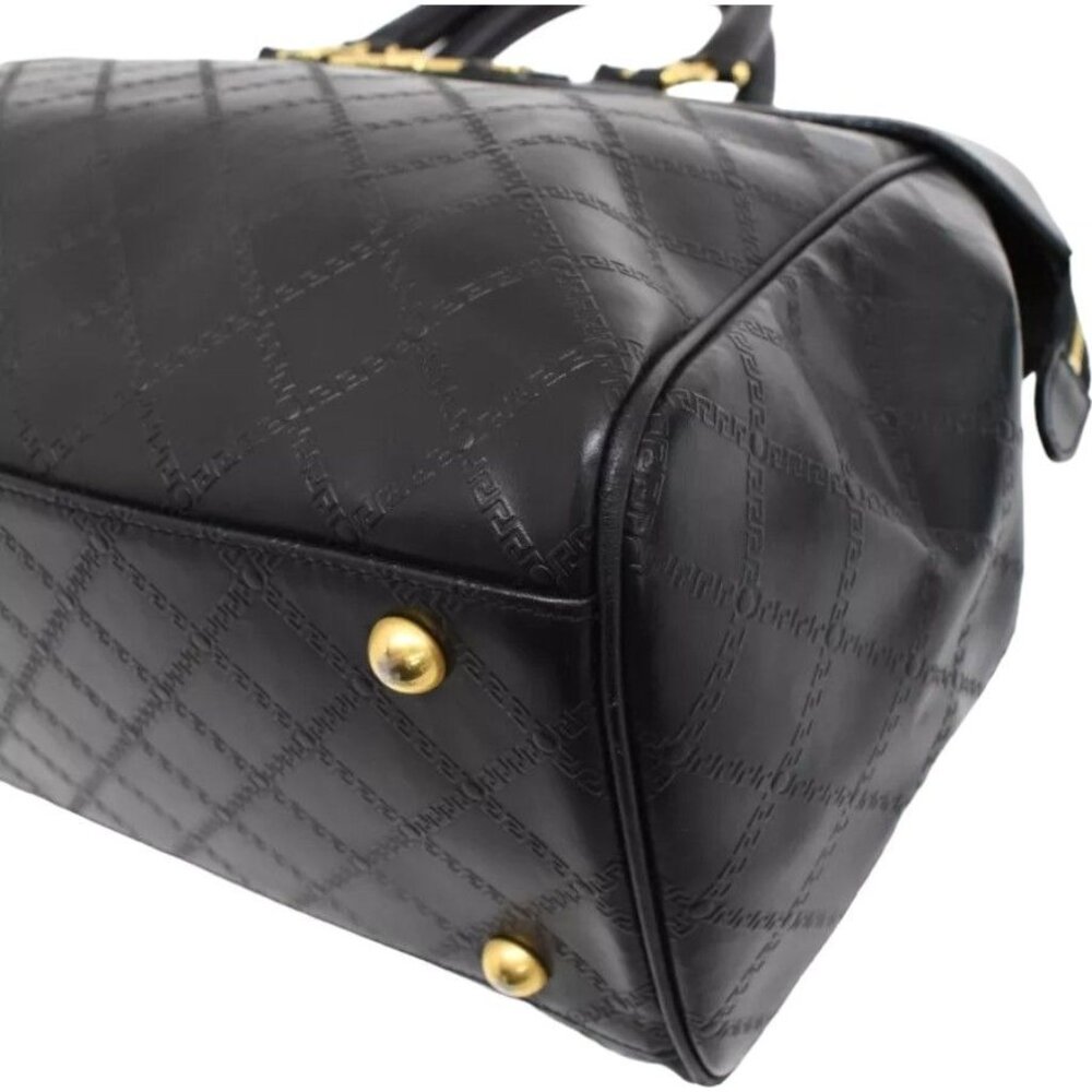 698558AM (S6) Versace Satchel Bag Black Leather - Picture 5 of 10
